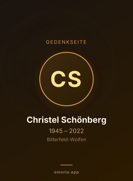 Gedenkportrait von Christel Schönberg