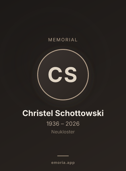 Memorial portrait of Christel Schottowski