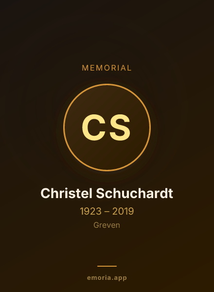 Memorial portrait of Christel Schuchardt