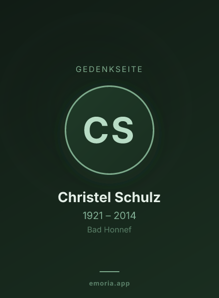 Gedenkportrait von Christel Schulz