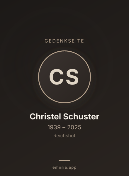 Gedenkportrait von Christel Schuster