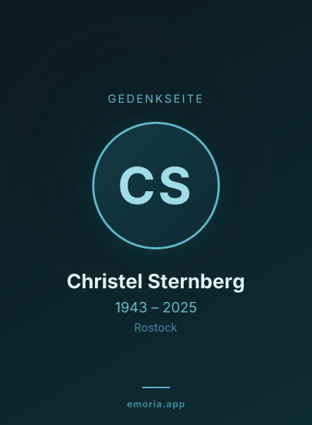 Gedenkportrait von Christel Sternberg