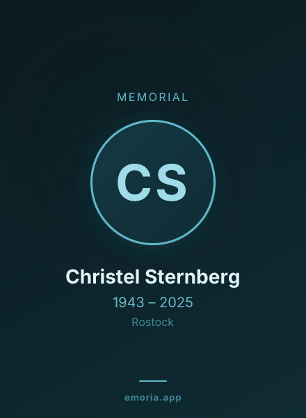 Memorial portrait of Christel Sternberg
