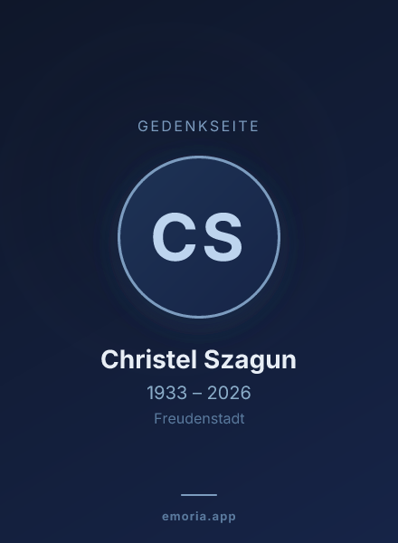 Gedenkportrait von Christel Szagun