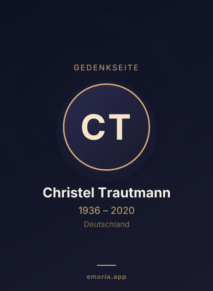 Gedenkportrait von Christel Trautmann