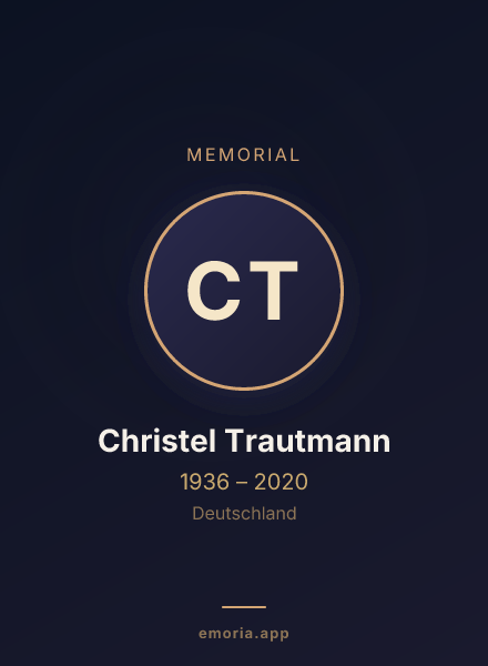 Memorial portrait of Christel Trautmann