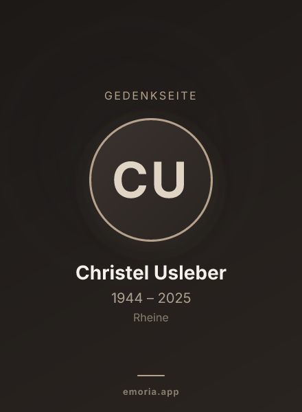 Gedenkportrait von Christel Usleber