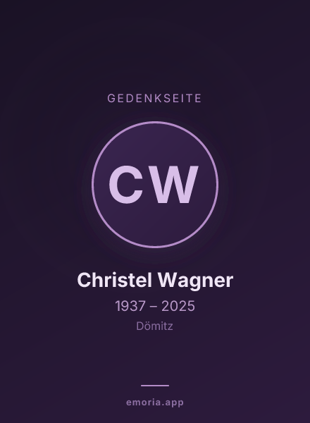Gedenkportrait von Christel Wagner