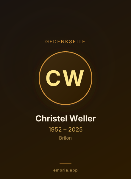 Gedenkportrait von Christel Weller
