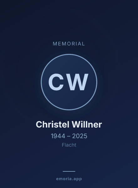Memorial portrait of Christel Willner