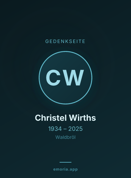 Gedenkportrait von Christel Wirths