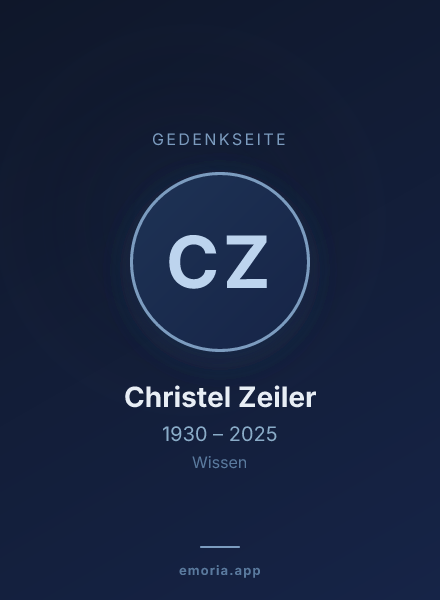 Gedenkportrait von Christel Zeiler