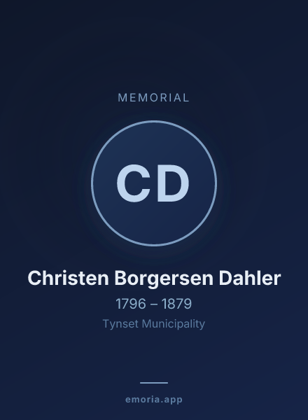 Memorial portrait of Christen Borgersen Dahler