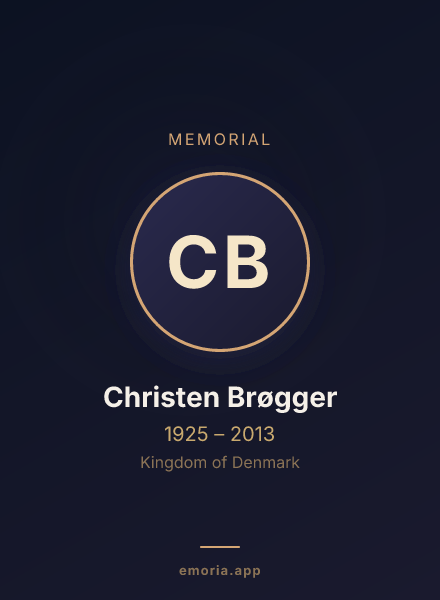 Memorial portrait of Christen Brøgger