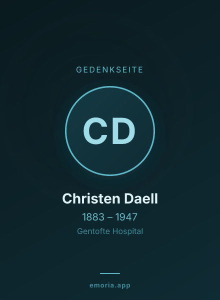 Gedenkportrait von Christen Daell