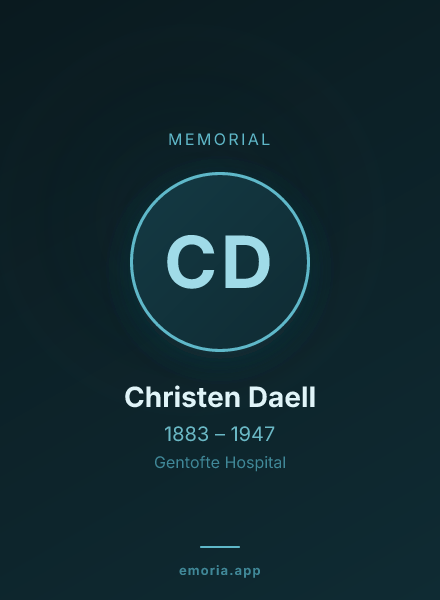 Memorial portrait of Christen Daell