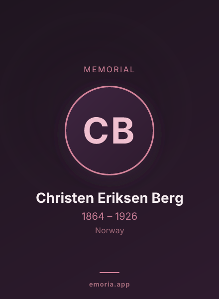 Memorial portrait of Christen Eriksen Berg