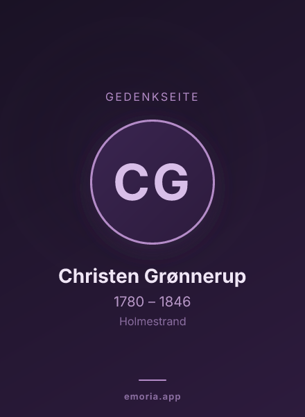 Gedenkportrait von Christen Grønnerup