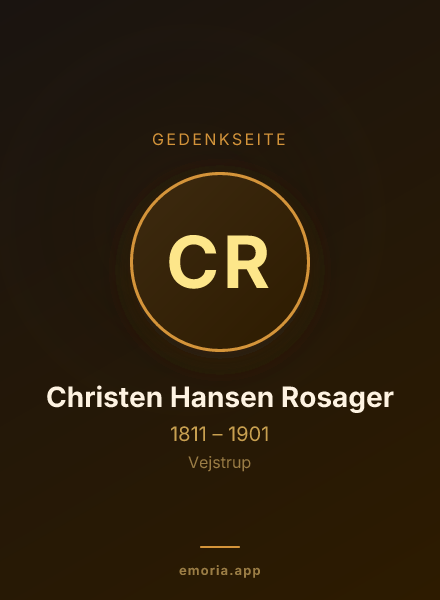 Gedenkportrait von Christen Hansen Rosager