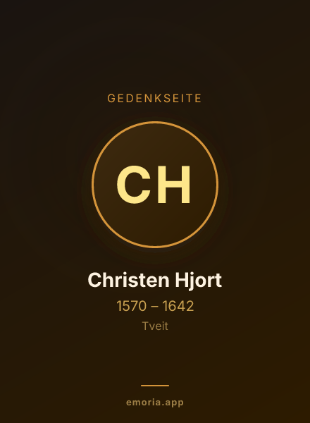 Gedenkportrait von Christen Hjort