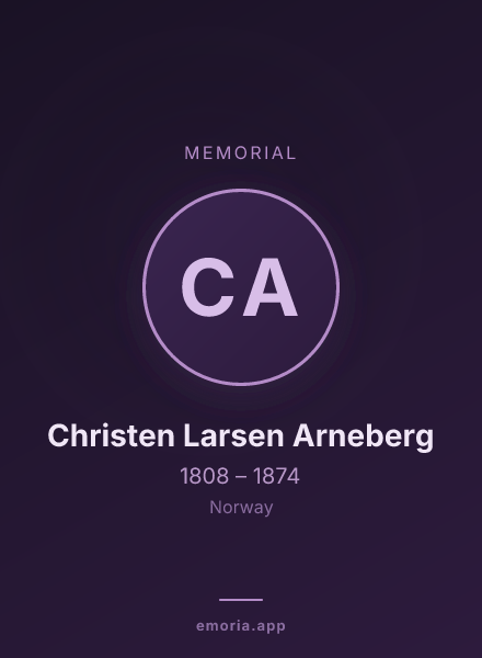Memorial portrait of Christen Larsen Arneberg
