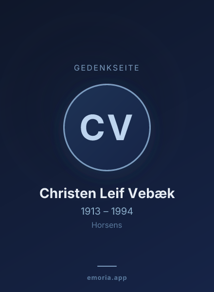 Gedenkportrait von Christen Leif Vebæk