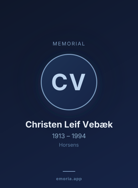 Memorial portrait of Christen Leif Vebæk