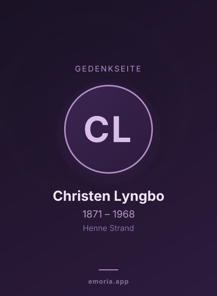 Gedenkportrait von Christen Lyngbo