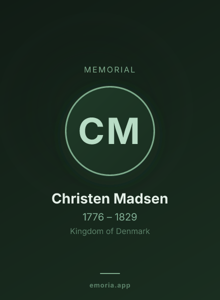 Memorial portrait of Christen Madsen