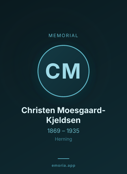Memorial portrait of Christen Moesgaard-Kjeldsen