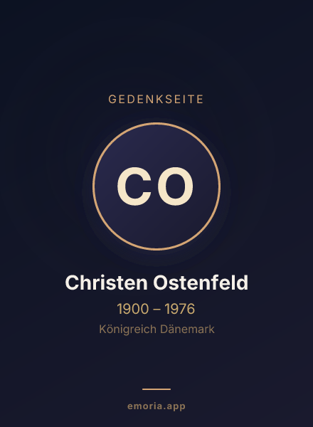 Gedenkportrait von Christen Ostenfeld