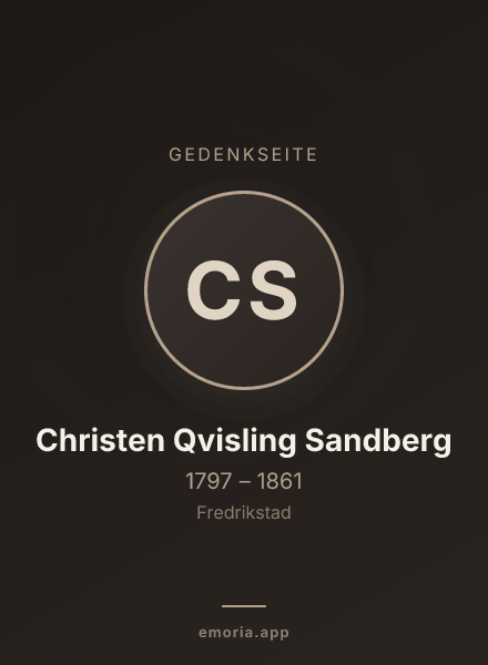 Gedenkportrait von Christen Qvisling Sandberg