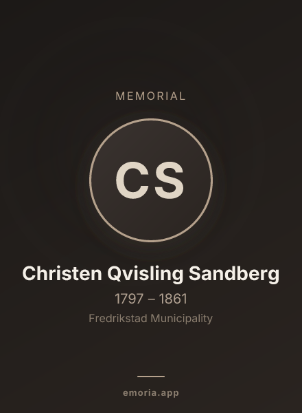 Memorial portrait of Christen Qvisling Sandberg