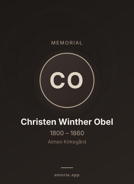 Memorial portrait of Christen Winther Obel