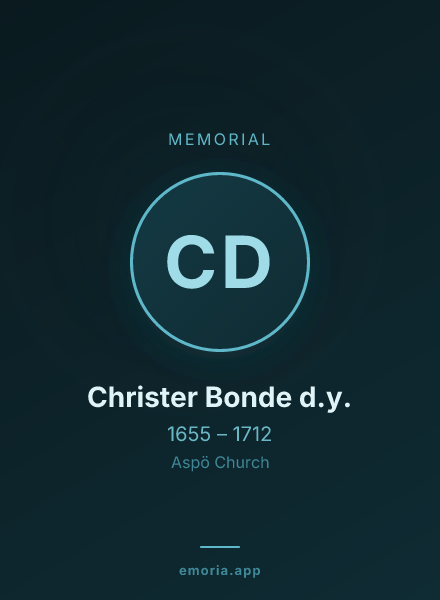 Memorial portrait of Christer Bonde d.y.