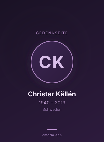 Gedenkportrait von Christer Källén