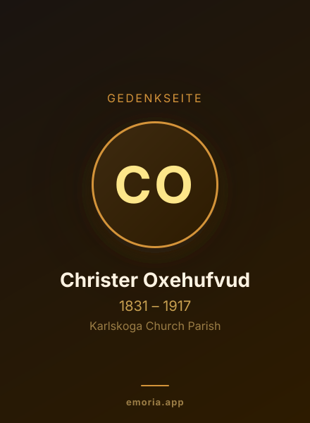 Gedenkportrait von Christer Oxehufvud