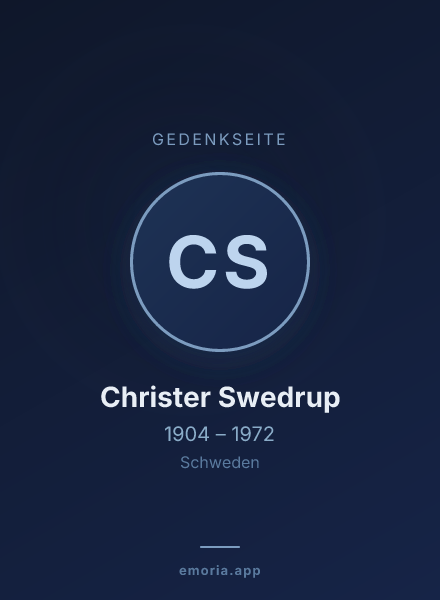 Gedenkportrait von Christer Swedrup