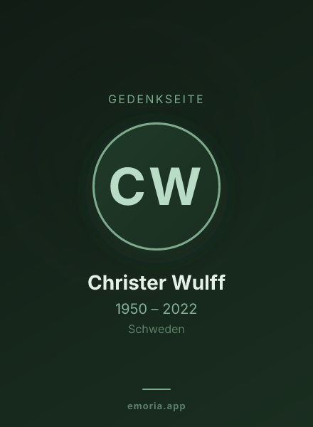 Gedenkportrait von Christer Wulff