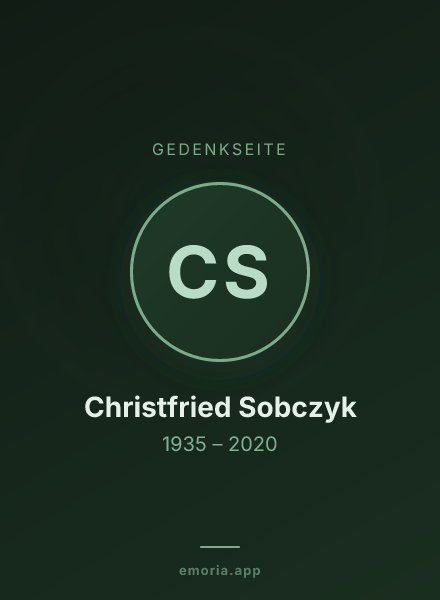 Gedenkportrait von Christfried Sobczyk