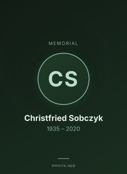 Memorial portrait of Christfried Sobczyk