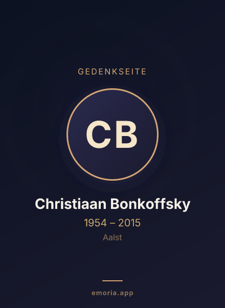 Gedenkportrait von Christiaan Bonkoffsky