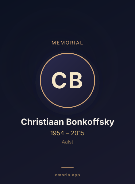 Memorial portrait of Christiaan Bonkoffsky