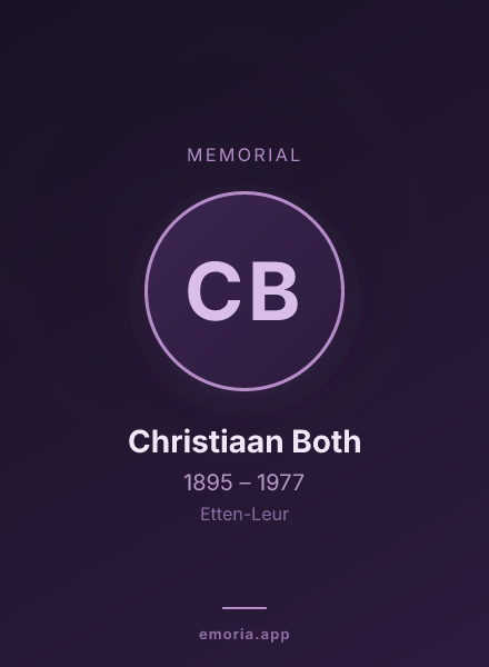 Memorial portrait of Christiaan Both