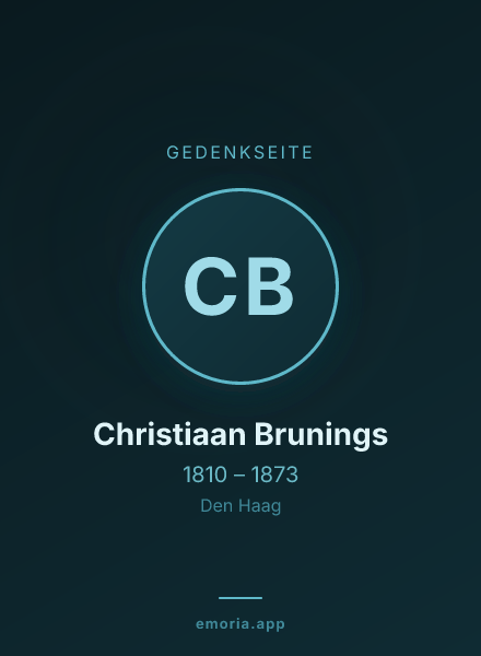 Gedenkportrait von Christiaan Brunings