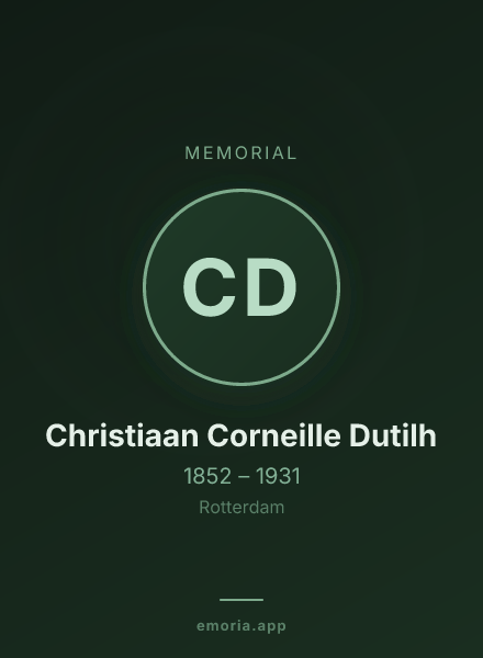 Memorial portrait of Christiaan Corneille Dutilh