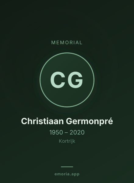 Memorial portrait of Christiaan Germonpré