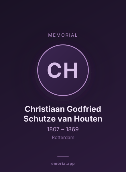 Memorial portrait of Christiaan Godfried Schutze van Houten