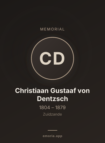 Memorial portrait of Christiaan Gustaaf von Dentzsch