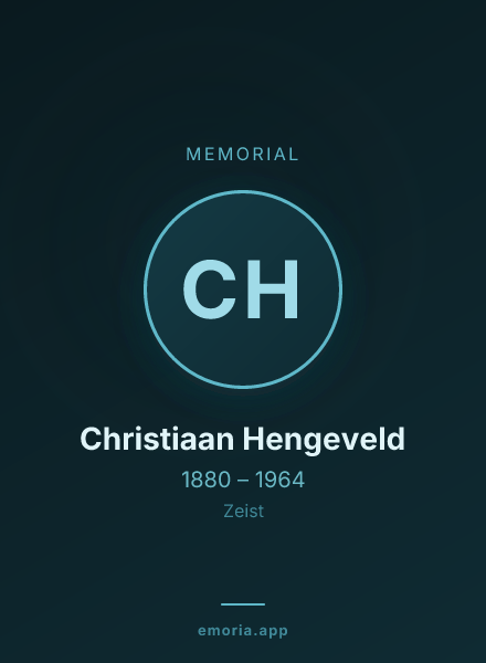Memorial portrait of Christiaan Hengeveld